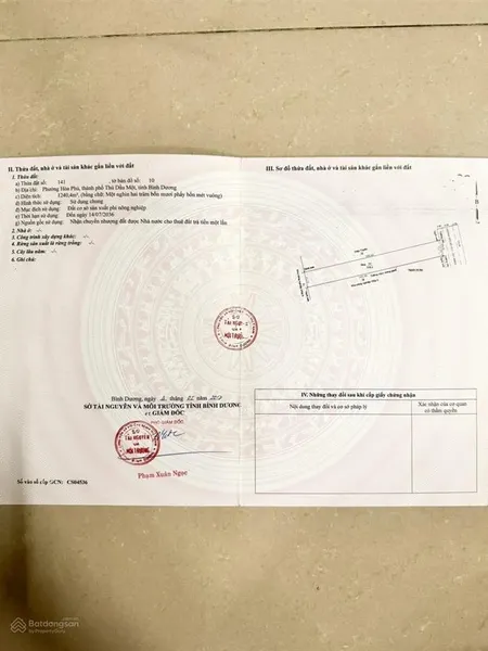 Bán đất skc xưởng tại phường hòa phú, thủ dầu một, bình dương, 11 triệu / m2, 1240 m2 hot!