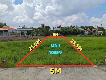 Bán nền thổ 5x21,5 MT lộ Đan 4m cách nhựa Bình An 150m ra TL833 1km Thuộc Xã Tân Trụ Tỉnh Tây Ninh