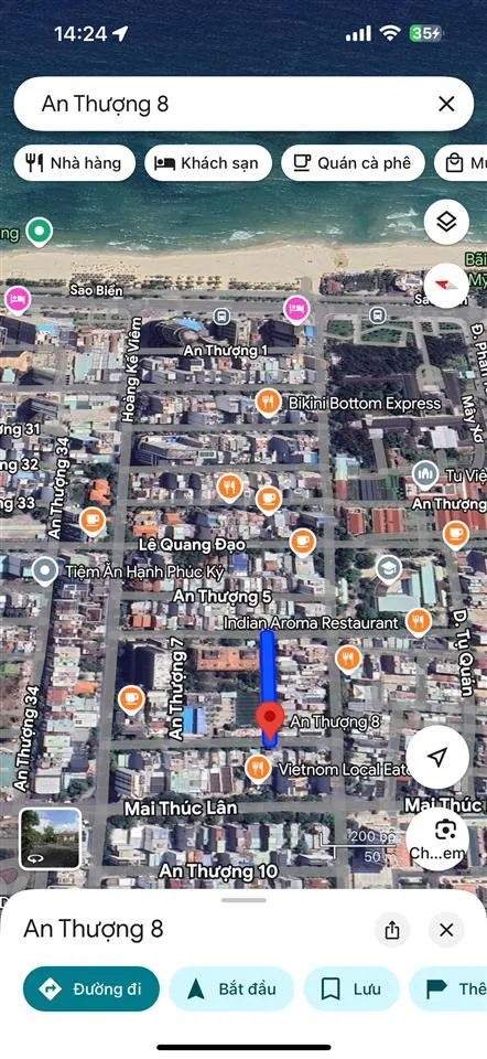Mặt tiền đường an thượng 8, phố tây an thượng