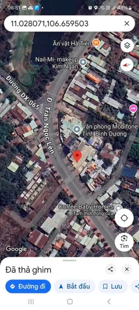 Mt trần ngọc lên-Định Hoà (phường Chánh Hiệp-TP.HCM) ngang 20m đẹp giá êm.xây dựng biệt thự-kho xưởng-nhà nghĩ-khách sạn...