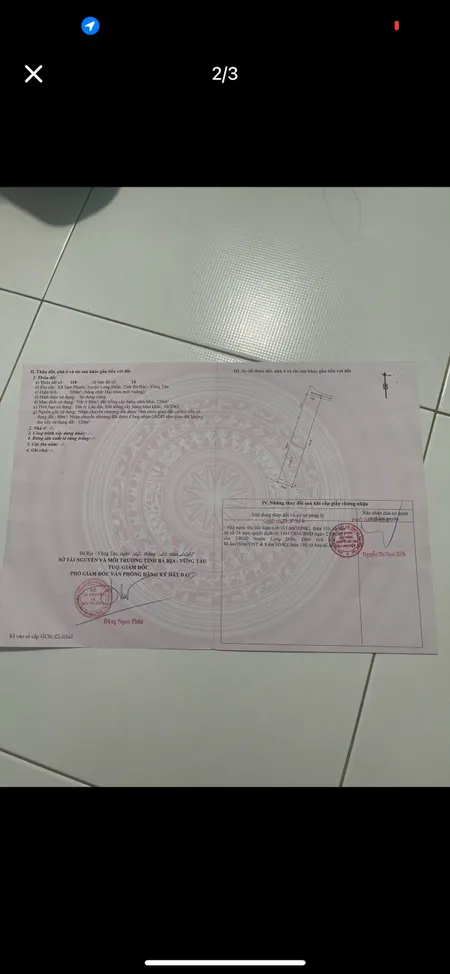 Bán đất 200m² ngang 5m giá 3.8 tỷ Xã Long Điền