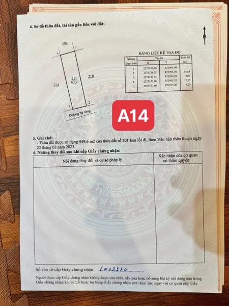 🎯 CƠ HỘI ĐÓN SÓNG ĐẦU TƯ F0, SỞ HỮU NGAY LÔ ĐẤT A14 VỚI DIỆN TÍCH 64M2(FULL THỔ CƯ) – SÁT KCN PHÚ THÀNH – CHI NÊ – HÒA BÌNH