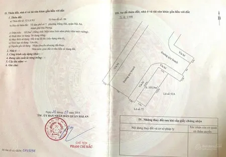 Gia đình cần bán gấp lô góc 105,9m2 tuyến 2 lê hồng phong 0971 769 ***