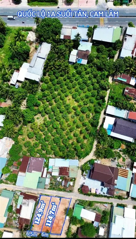 Đất dân cam lâm sát bên khu đô thị phức hợp cam lâm khánh hoà