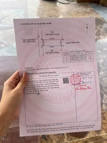 Bán đất quang hưng, an lão, hải phòng, 550 triệu, 63 m2, mặt đường nhựa giá rẻ duy nhất