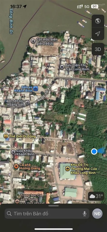Bán đất nền khánh bình, an phú, an giang, 1,5 triệu / m2, 2200 m2 hàng hiếm tại giá tốt