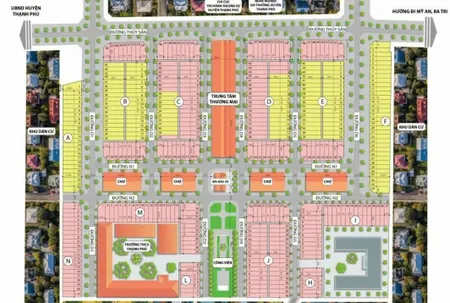 BÁN ĐẤT NỀN THỔ CƯ ĐỐI DIỆN TRUNG TÂM THƯƠNG MẠI THỊ TRẤN THẠNH PHÚ BẾN TRE