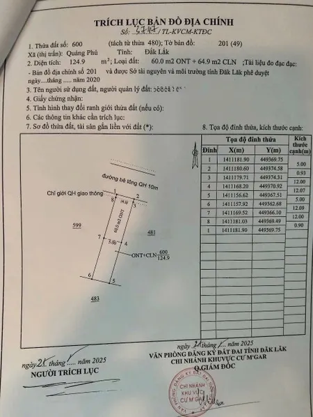 Bán đất 125m² giá 390 triệu Xã Quảng Phú