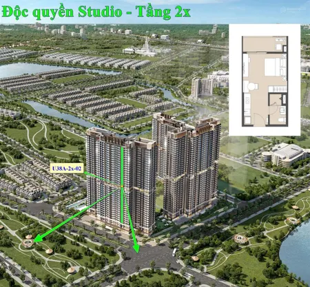 [quỹ thưởng] studio u38a2x02. giá 2,3 tỷ.bc hướng đông bắc. 0972 893 ***