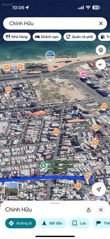 Mặt tiền đường 10m5 chính hữu, ra biển mỹ khê 500m