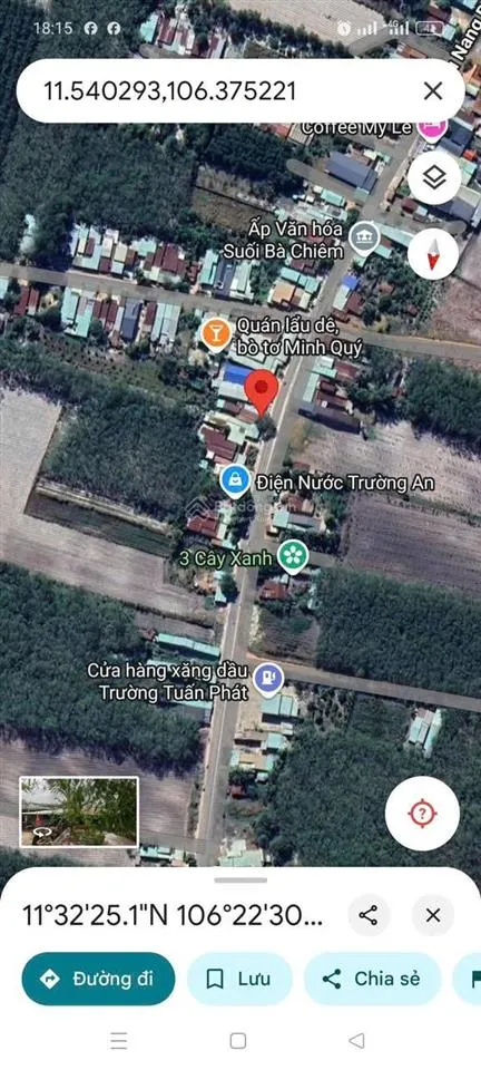 Cần bán đất mặt tiền đường dh244 trảng trại, tân hòa, tân châu, tây ninh