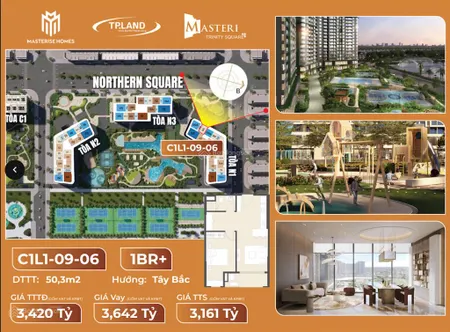 Mở bán căn 1pn + view ngoại khu biệt thự & công viên, giá chỉ 3,1 tỷ