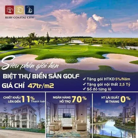 Chủ nhà bán biệt thự sân golf đồ sơn, hải phòng. giá bán 19 tỷ. 0963 805 ***