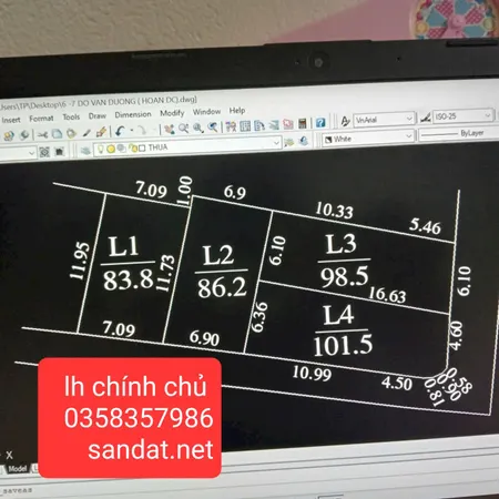 Bán đất 83.8m² ngang 7.09m giá 2.08 tỷ Xã Đa Phúc