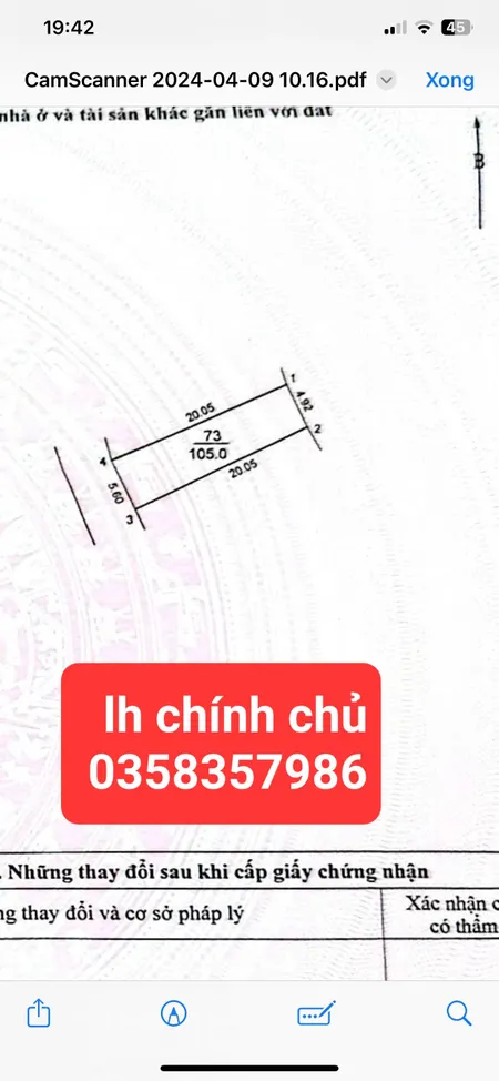 Bán đất 105m² ngang 5.6m giá 4.5 tỷ Xã Sóc Sơn