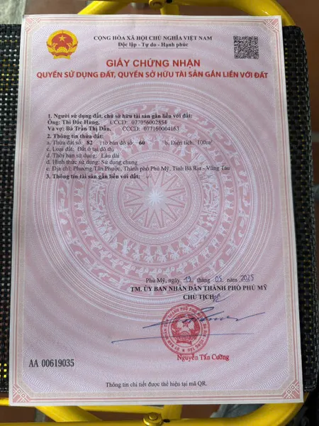 Bán đất 101.7m² ngang 5m giá 1.75 tỷ Phường Tân Phước