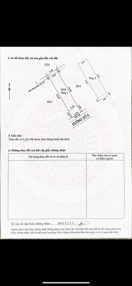 Bán nhà 134m² ngang 4.2m giá 2.85 tỷ Phường Phú Lợi