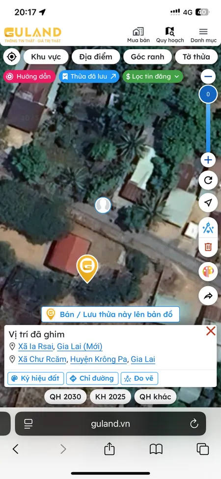 Bán đất 15m² ngang 50m giá 1 tỷ Xã Ia Rsai