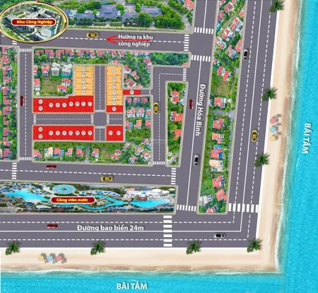 Cần tiền bán gấp mảnh này ở thị trấn quất lâm cạnh quảng trường biển công viên nước phố đi bộ