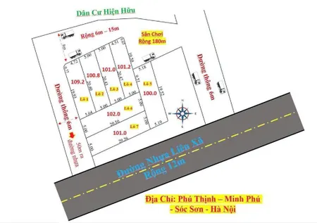 Mở bán 7 lô đất siêu phẩm giá f0 mặt đường container đỗ cửa tại phú thịnh, minh phú, sóc sơn