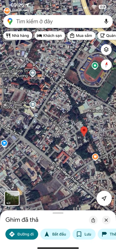 Đất Phú Thọ (phường Thủ Dầu Một) đường oto gần sân banh Gò Đậu vị trí đẹp,nhà dân xây kín sót lô giá công nhân