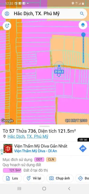Bán đất 122m² ngang 6m giá 1.62 tỷ Phường Tân Thành