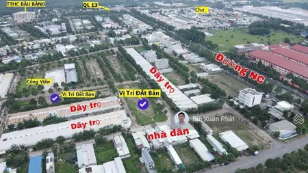 Bán đất đường d145a, trung tâm hành chính bàu bàng, bình dương, 1 tỷ 6, 150m2, view đẹp