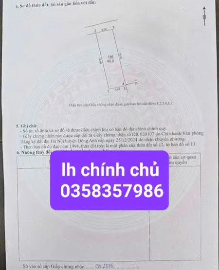 Bán đất 85m² ngang 5m giá 6.38 tỷ Xã Phúc Thịnh