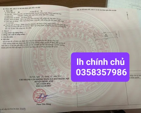 Bán đất 100.8m² ngang 5m giá 7 tỷ Xã Phúc Thịnh
