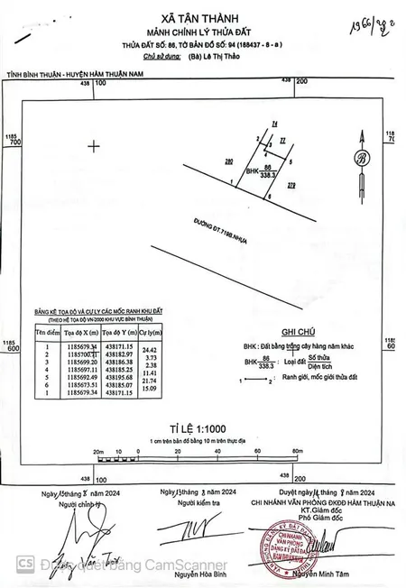 Bán đất hòn lan, 4,2 tỷ, 632,2 m2, pháp lý đang chờ sổ, uy tín tại hàm thuận nam, bình thuận