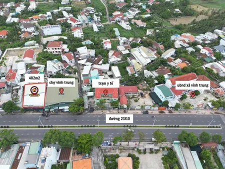 B.án mặt bằng kinh doanh đường 23/10 ngang 14m cạnh chợ vĩnh trung diện tích 402m chỉ 35tr/m