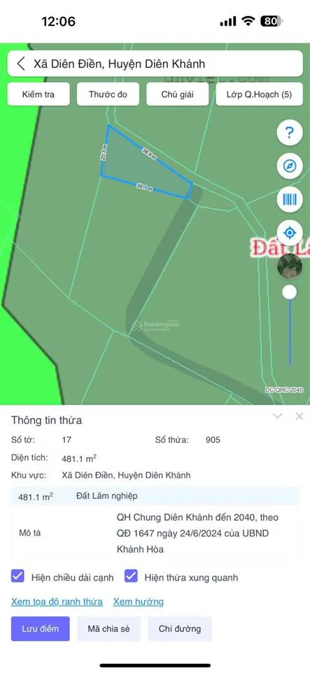 Đất vườn giá rẻ diên khánh đẹp