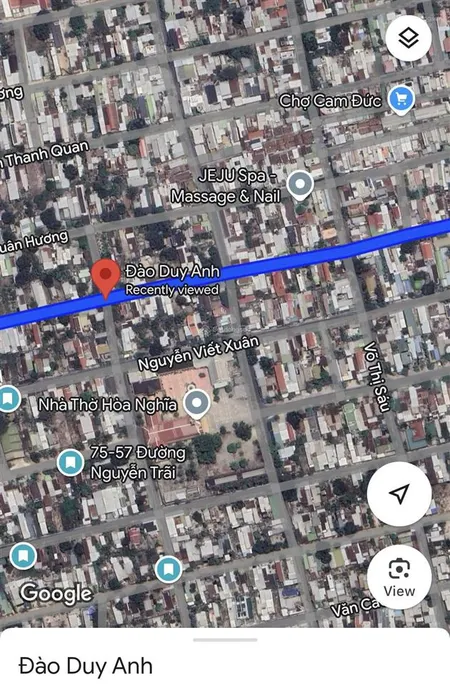Cần bán lô đất mặt tiền đường đào duy anh, thị trấn cam đức, huyện cam lâm chỉ 500 tr / mét ngang