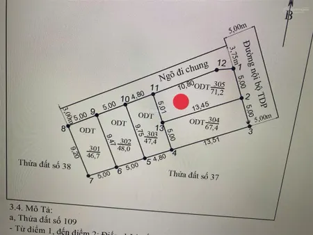 Bán lô góc ngõ 78 đường 402 gần vin dương kinh gần đường 353