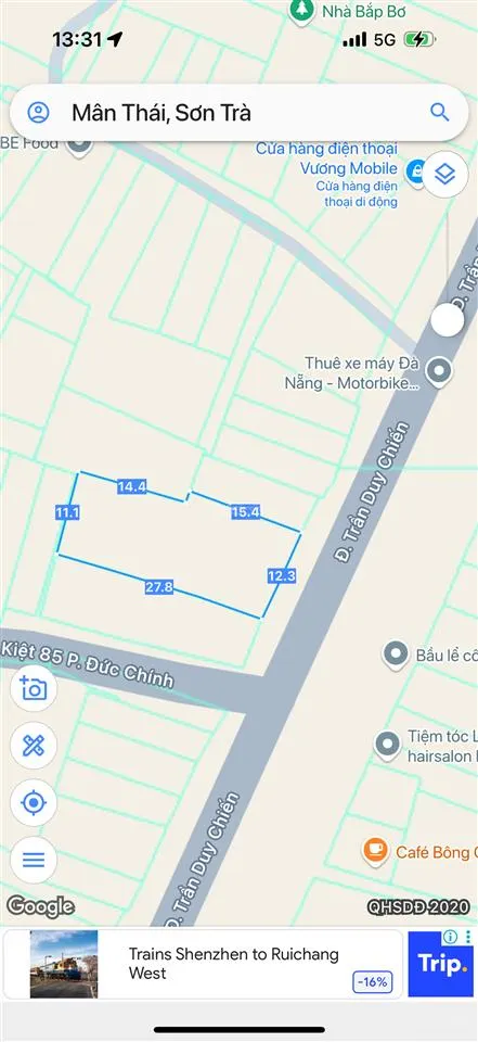 Bán đất mặt tiền trần duy chiến. 327m2 ngang 12m