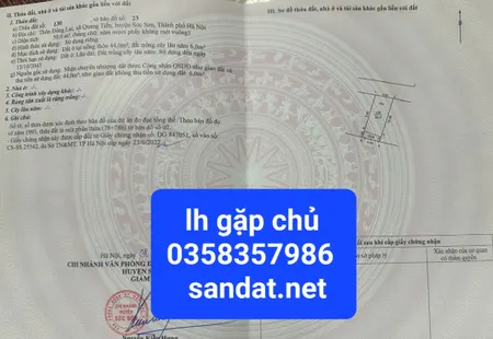 Bán đất 50m² ngang 4.5m giá 1.9 tỷ Xã Nội Bài