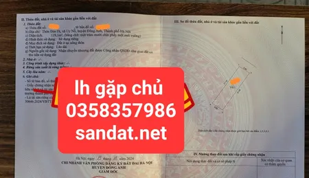 Bán đất 119m² ngang 5.65m giá 13.5 tỷ Xã Đông Anh