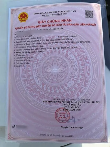 Bán đất sơn đông cổ đông gấp dt 450m2 mt 17m giá bán nhỉnh 3 tỷ 0977 514 ***