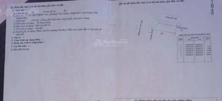 Bán đất lô góc 110m2 ngang 7m, núi đỏ, p cam nghĩa tp cam ranh, có dãy trọ thu nhập 10tr/tháng