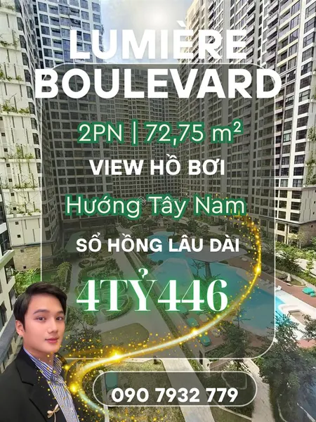 Rẻ nhất thị trường căn hộ 2pn view hồ bơi siêu đẹp chỉ 4 tỷ 446