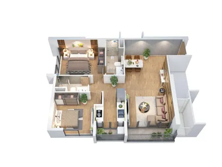 Bán căn góc, 2pn 2wc, 72m2, full nội thất giá 5.45 tỷ sang tên a á