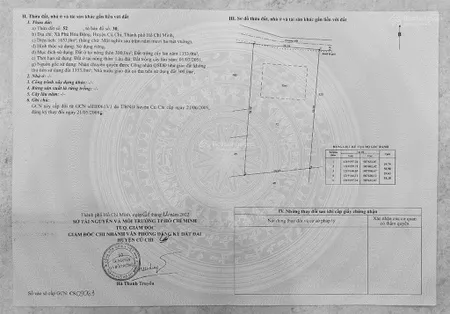 Bán gấp nhà vườn 1650m2 phú hòa đông, 30x55m. 300m2 thổ cư giảm gấp 3 tỷ
