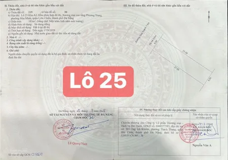 Bán lô đất cách biển nguyễn tất thành 400m trục thông biển liên chiểu đường 7m5 trần minh tông