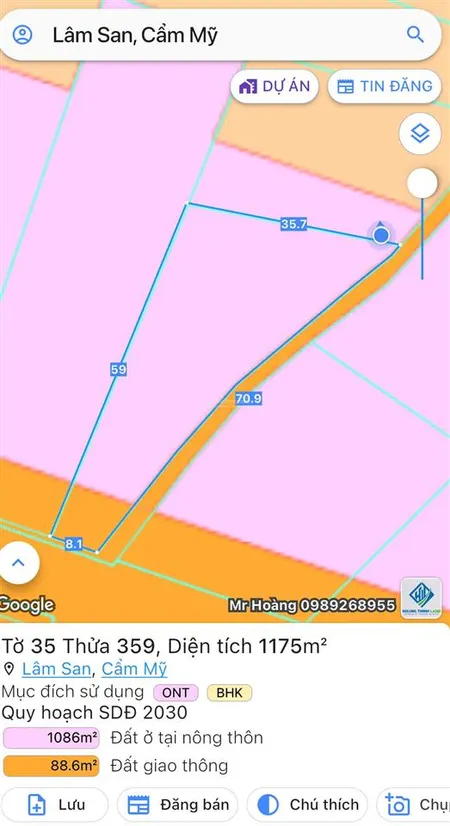 Bán đất lâm san cẩm mỹ đồng nai giá tốt