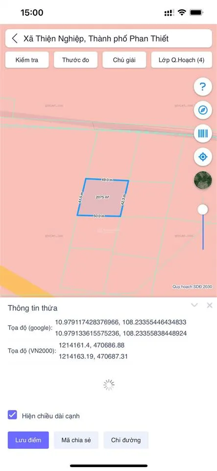 Bán 1900m2 đất gần sân bay thiện nghiệp, phan thiết giá ngộp chỉ 1.5tr/m2 kế đường vào sân bay