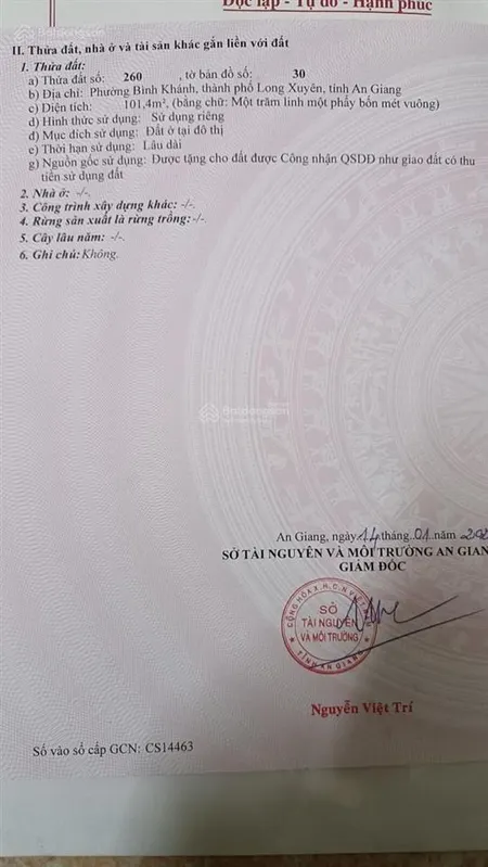 Bán nhà mặt tiền gấp 5mx20m giảm giá 2,4 tỷ