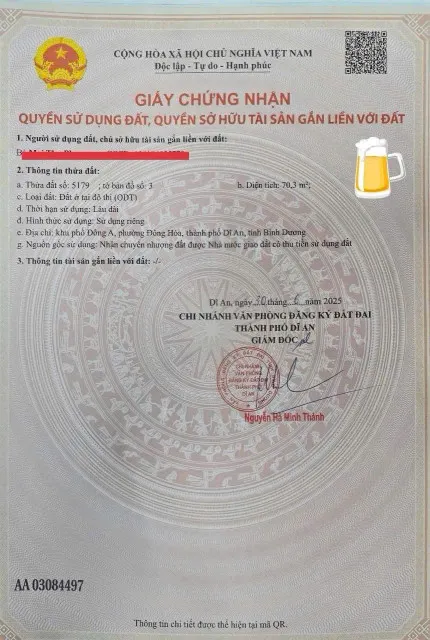 Bán đất 70.8m² ngang 5m giá 5.15 tỷ Phường Đông Hòa