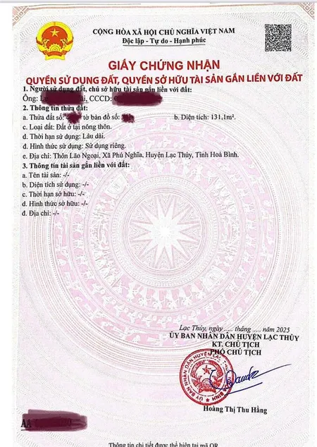 Bán đất quốc lộ 21a, 28 triệu/m2, 131m2, mặt tiền đẹp, pháp lý đầy đủ