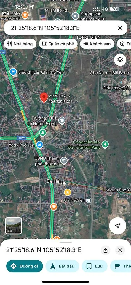 Đất trung tâm ba hàng phổ yên * lê hồng phong