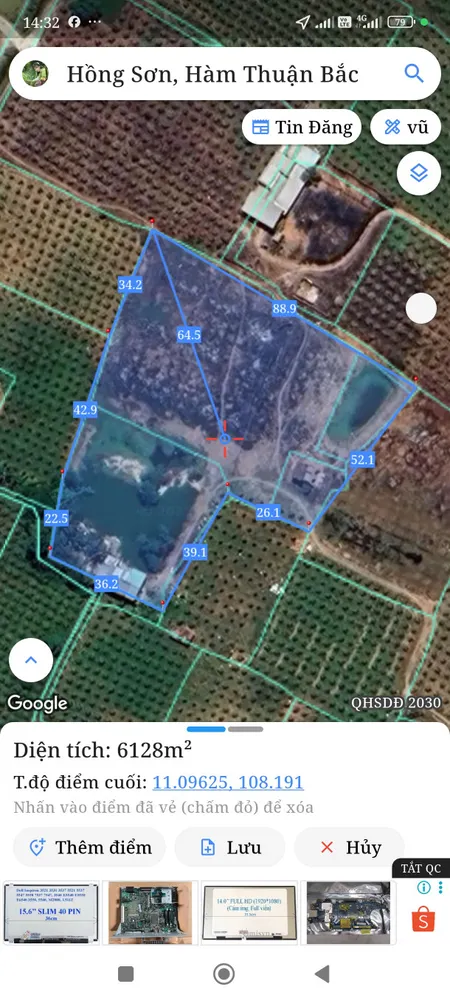 Bán đất 6433m² có 300m² thổ cư giá 2.4 tỷ Xã Hồng Sơn